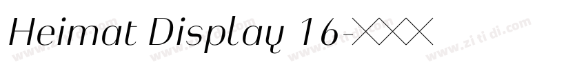 Heimat Display 16字体转换 Heimat Display 16字体转换